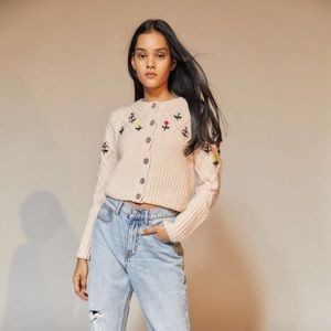 NWT UO Kimchi Blue bouquet cardigan
